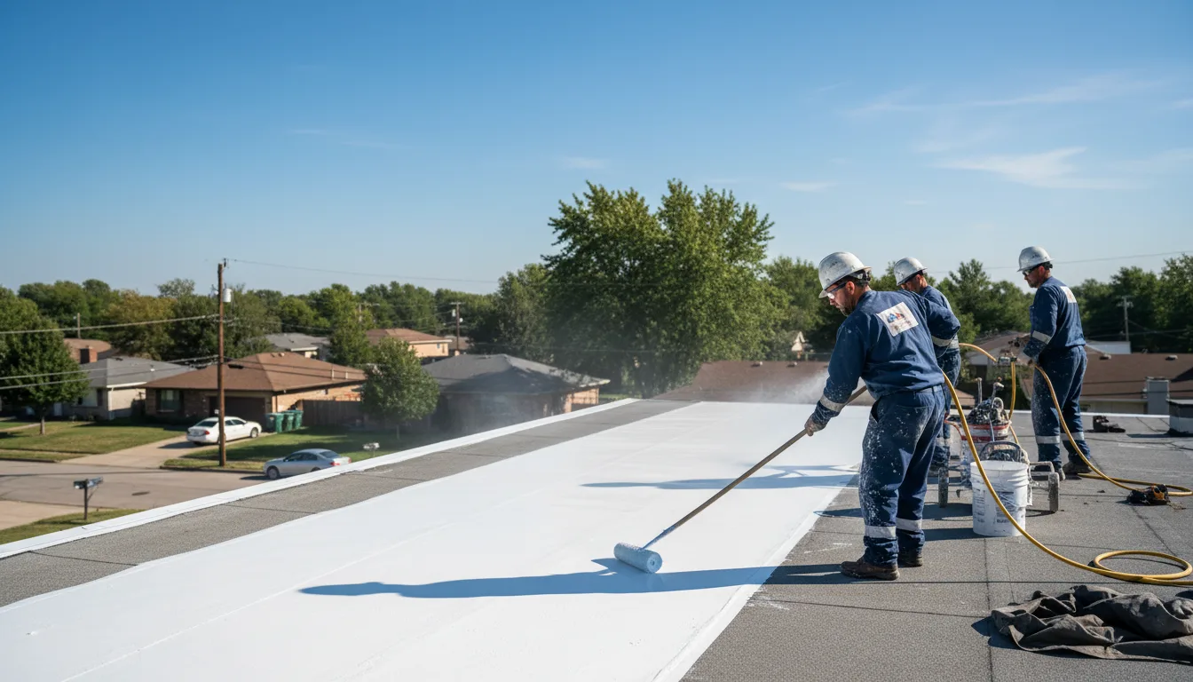 Commercial roof coating in Melrose, LA near me
